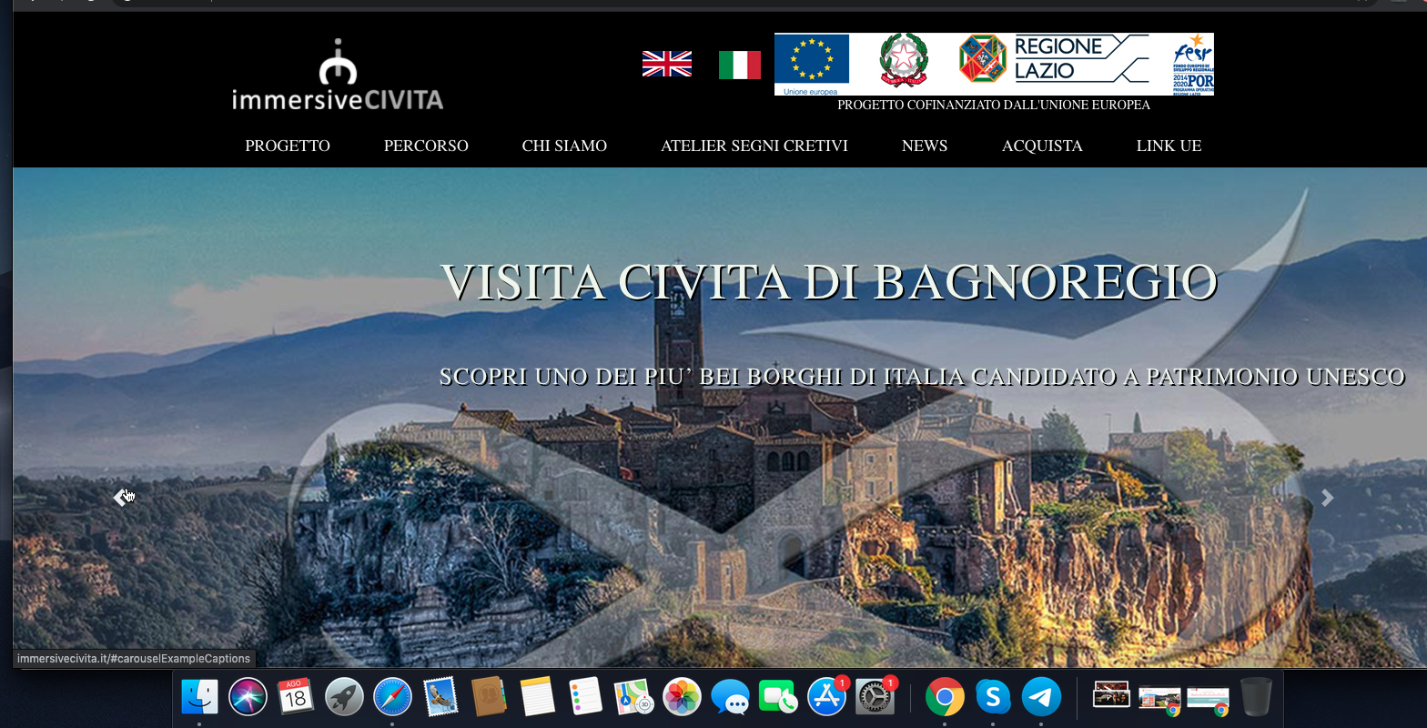 Civita di Bagnoregio | Progetto Immersive Srl Cofinanziato dalla Comunità Europea